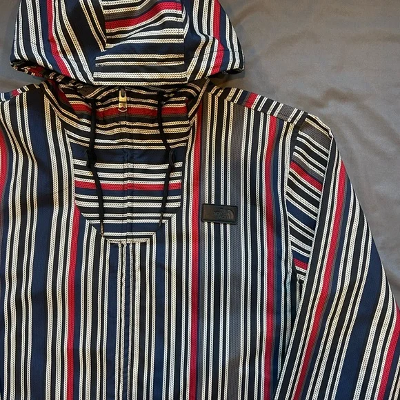 The North Face Striped Hoodie Light Weight Jacket (LIKE NEW)